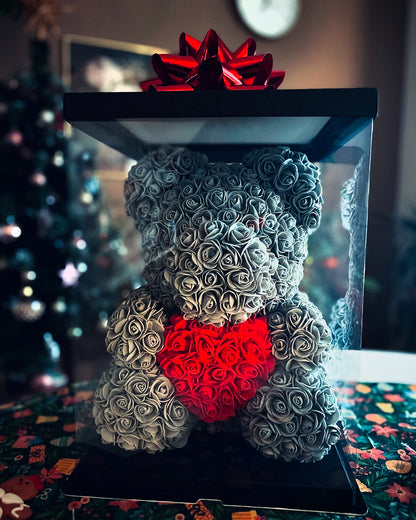 Rosenbär+ Herzkissen+ Personalisierte Tasse